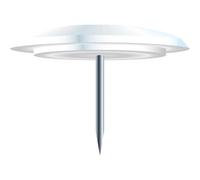 Boîte de 40 punaises - Hauteur de pointe 7mm - 10mm de diamètre - Blanc