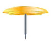 Exacompta Punaises – Boîte de 40, pointe 7 mm, diamètre 10 mm, jaune