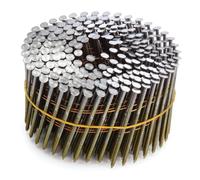 Boite de 4200 clous rouleau Plat 2.5X65mm Annelé Inox304 tête bombée lien plastique