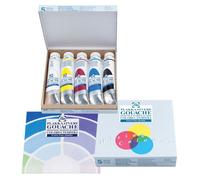 Talens DESIGNERS GOUACHE 5-Farben-Set zum Malen auf Karton, 20 ml, mehrfarbig, 100515127
