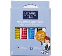 Lefranc Bourgeois Gouache Couleur Primaire Boite Carton Pegbordable 5 Tubes de 10ml