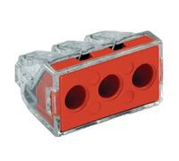 Boîte de 50 bornes de connexion automatiques transparentes 3 fils (2,5 - 6 mm²) WAGO 773-173