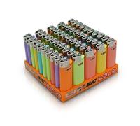 50 briquets bic mini à pierre pastel