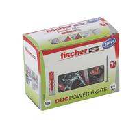 Boîte de 50 chevilles bi-matière FISCHER Duopower S avec vis