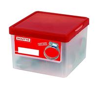 Boîte de 50 colliers bande ajourée inox de serrage, l. 8mm, Ø 10/16