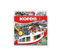 Boîte De 50 Crayons De Couleurs Spécial Mandala Kores