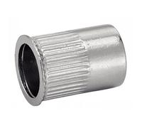 Boite de 50 écrous crantés ACTON à sertir - Tête affleurante Inox A2 - 62633