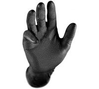 Boite de 50 gants d'atelier GRIP jetables Nitriles noir - taille L