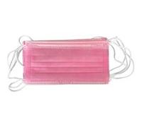 Boîte de 50 masques respiratoires jetables 4 plis Type II R BFE > 98 % rose - MASQUES12 Rose G