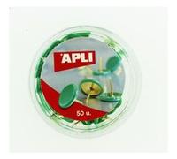 Boîte De 50 Punaises Têtes Plates Vert - Apli G