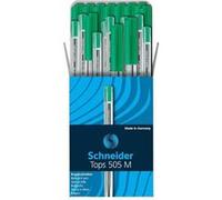 Boîte de 50 stylos à bille - Vert - Pointe moyenne - Schneider - Tops 505 M Vert