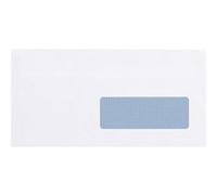 Boite de 500 enveloppes blanches autocollantes 110 x 220 mm - format DL - avec fenêtre 35 x 100 mm - - Maxiburo G
