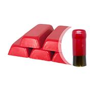 Boîte de 500 g. Cire Souple Rouge pour sceller bouteilles de vin, bière, eau-de-vie, liqueur (Rouge, 500)