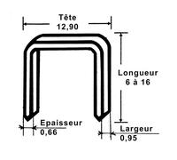 Boite de 5000 agrafes de 6 mm SAM OUTILLAGE - 19840