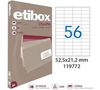 APLI Étiquettes blanches autocollantes ETIBOX119772-5600 52,5×21,2 mm – Laser/Copieurs/Jet d'encre