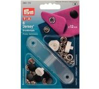 Prym Bouton pression sans couture Jersey 390170 – 12 mm laiton lisse noir