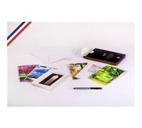 Boîte de 6 cartes doubles Condoléances créées et imprimées en France avec 6 enveloppes sur papier PEFC G