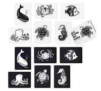 Boîte de 6 cartes Imagier en Noir et Blanc - Océan - WEE GALLERY