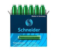 Boîte De 6 Cartouches D'encre Schneider Vert Pour Stylo Plume Roller