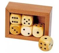 Gollnest & Kiesel Jeu de dés 2041497 – Boîte de plateau avec 6 dés en bois beige