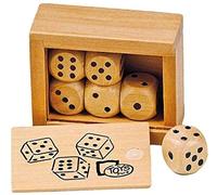 Boîte De 6 Dés En Bois Goki