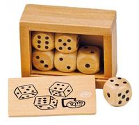Boîte De 6 Dés En Bois Goki