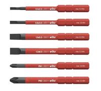 Boîte de 6 embouts slim Fente/PH - isolés 1000 Volts WIHA