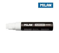 Boite De 6 Feutres Blancs Fluoglass Pointe Plate 15mm Milan