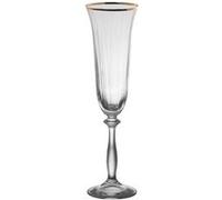 Boîte de 6 flûtes Angela filet or 19 cl - Table Passion - Transparent - Cristallin Transparent G