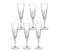 Set 6 Calices Flûte Melodia 16 CL Eco Cristal Sculpté - Rcr Italienne - BAR