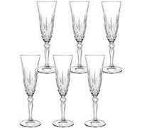 Set 6 Calices Flûte Melodia 16 CL Eco Cristal Sculpté - Rcr Italienne - BAR