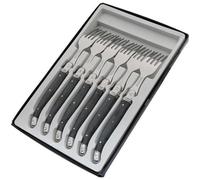 Boîte de 6 fourchettes Laguiole - PRADEL EXCELLENCE - Postiche gris - Acier inoxydable
