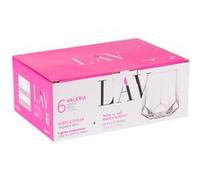 Boîte de 6 gobelets bas Valéria 40 cl - Lav - Transparent / Cristal - Verre Transparent G
