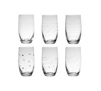 Boîte de 6 gobelets forme haute Graphik 33 cl - - Transparent / Cristal - Verre Cristallin