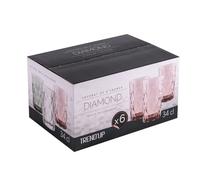 Boite de 6 gobelets haut 34 cl diamond