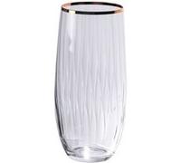 Boite de 6 gobelets hauts filet or 35 cl - - Transparent - Cristallin