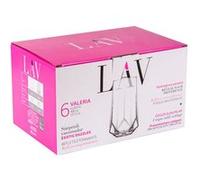 Boîte de 6 gobelets hauts Valéria 46 cl - Lav - Transparent / Cristal - Verre Transparent G