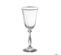 Boîte de 6 verres à pied Angela filet or 25 cl - Table Passion