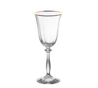 Boîte de 6 verres à pied angela filet or