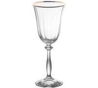 Boîte de 6 verres à pied Angela filet or 25 cl - Table Passion - Transparent - Cristallin Transparent G