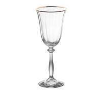 Boîte de 6 verres à pied Angela filet or Table passion