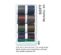 Boite de 8 bobines de fil métallisé de 200 m Metallic Soft Madeira N° 40
