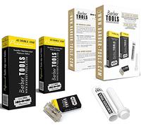 Boite de 80 lames double pour rasoir de sécurité et rasoir droit coupe-choux lame interchangeable + Stick hémostatique ✮ BARBER TOOLS ✮