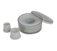 BOITE DE 9 DECOUPOIRS RONDS UNIS PLASTIQUES 2A10CM HT 35