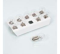 Boite de ampoule BA15s 6V 18W Flosser 4670 compatible avec moto cyclomoteur mobylette