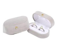 Boîte De Bague en Velours À sous De Luxe 2pcs Boîte De Bijoux De Flip Ovale Boîte De Fiançailles De Mariage Boîte À Cadeaux Organisateur Boîte D'