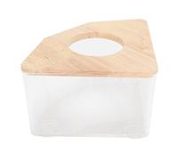 Boîte de Bain de Sable pour Hamster, Douche de Bain de Sable en Acrylique Transparent et Salle de creusement, Facile à Nettoyer pour Hamsters cochons d'Inde (Triangle)