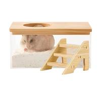 Boîte De Bain Hamster - 6,3 Pouces Grand Pentagone Pet | 290g Bois Transparent - Bac Sable Double Usage pour Hamster Chat Nettoyage Facile Maison Cage Amis À Quatre Pattes