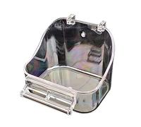 Boîte de Bain pour Oiseaux, Fournitures pour Animaux de Compagnie, pour calopsitte avec Clips de Suspension, perchoir pour Petit Oiseau, Cage à Oiseaux Portable, Bain de pour Cage à