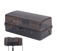 Boîte de bandes d'alimentation en plein air : boîtier de prise résistant à la pluie robuste, couvercle de câble résistant aux intempéries verrouillable | Protecteur de plomb d'extension extérieure